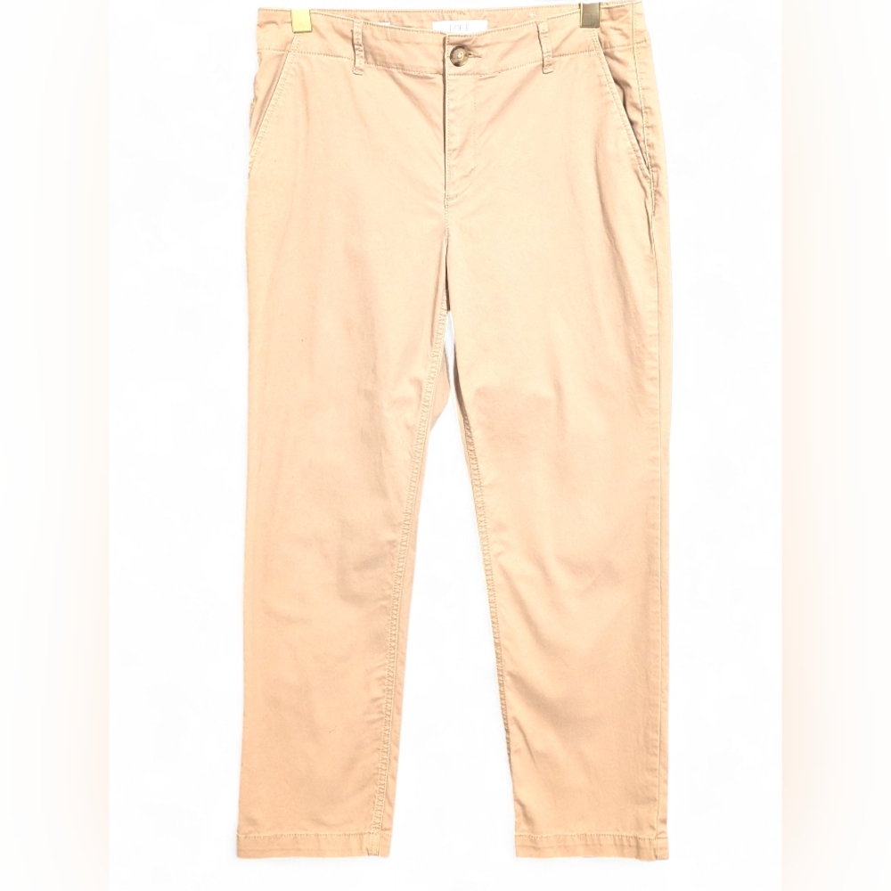 LOFT The Monroe Slim Khaki Chino Pants, Size 6 Women's